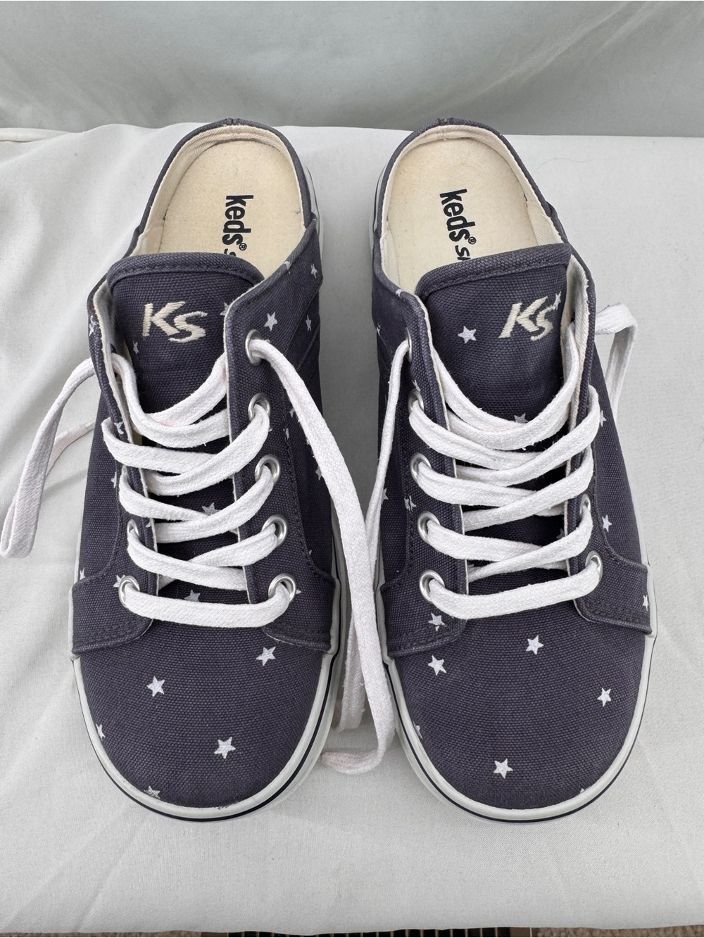 Keds Sport Cricket Mule Navy Stars Women's Size 8.5 Canvas Y2K Americana Coastal